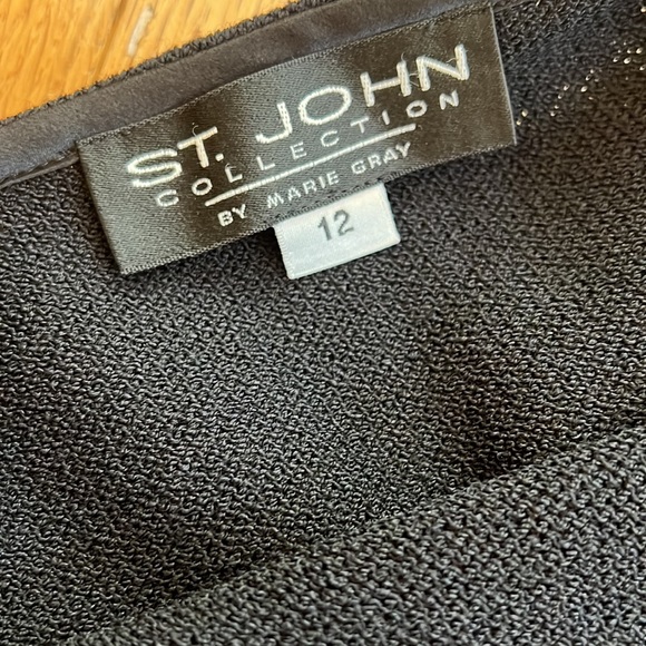 ST. JOHN Evening By Marie Gray Black Jumpsuit High Neck 12 - Picture 7 of 7